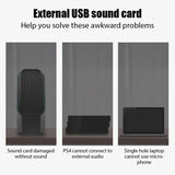 Portable External Usb To 3.5mm Mic Headphone Jack