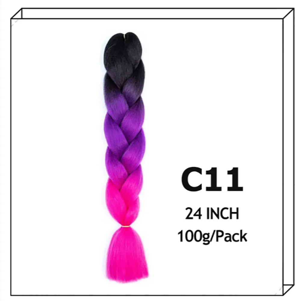 24Inch Synthetic Long Jumbo Ombre Braiding Hair For