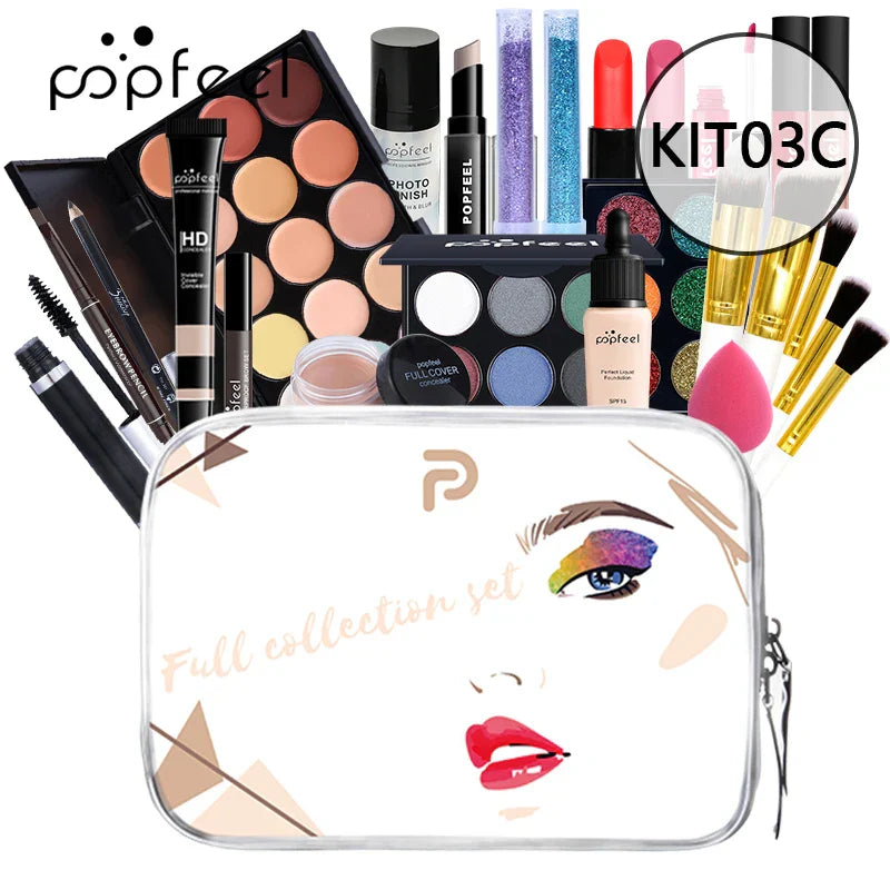 POPFEEL All In One Makeup Set (Eyeshadow, Ligloss,