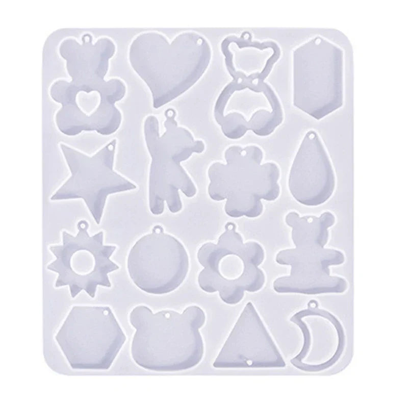 DIY Geometric Animal Shaped Earrings Silicone Mold with