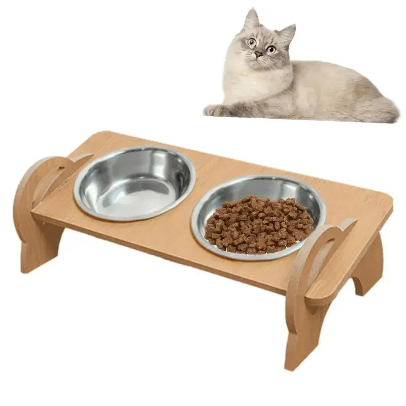 Double And Food Bowls Feeder & Stainless For