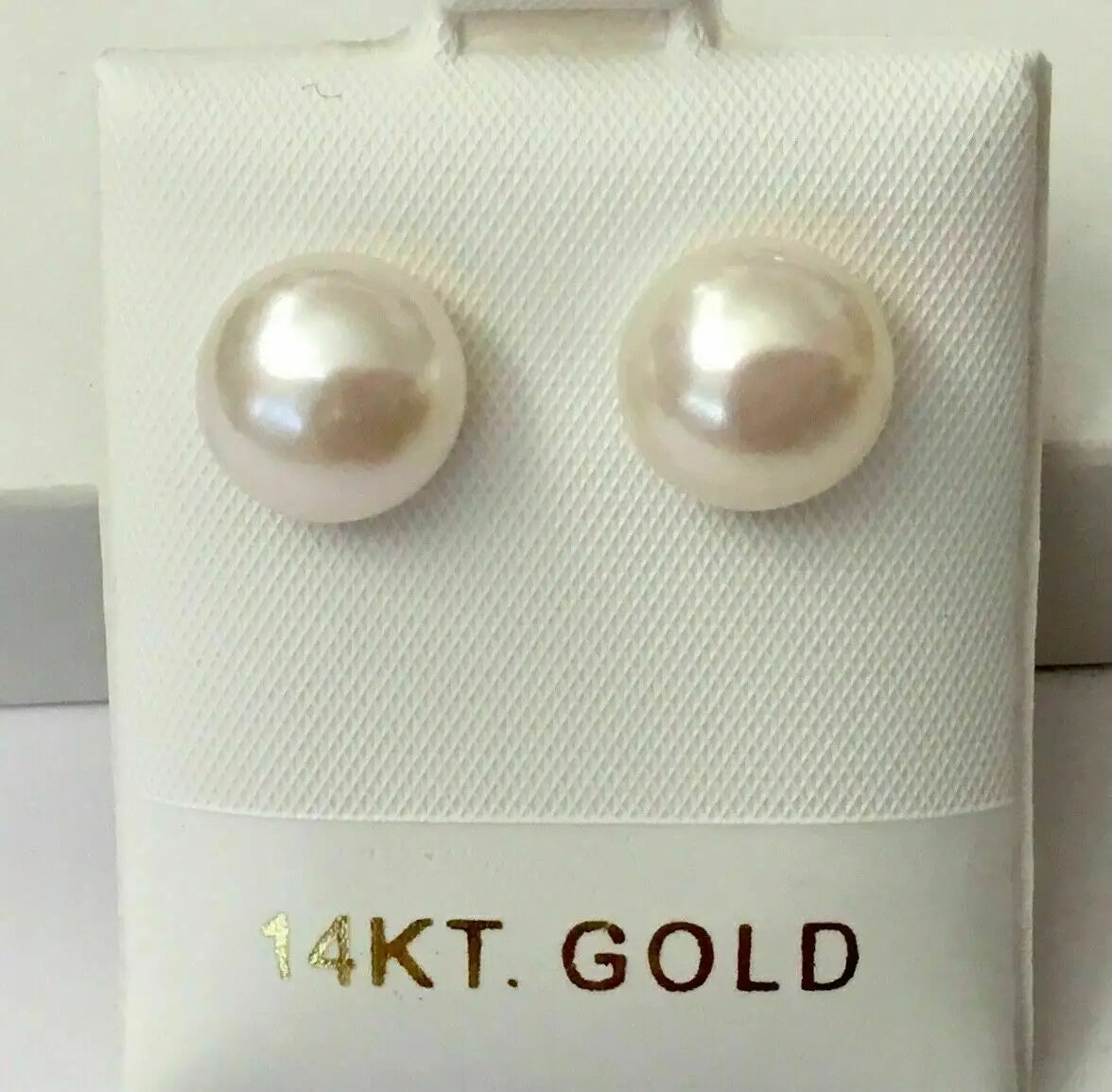 wholesale AAA akoya 10-11mm white pearl earrings 14k