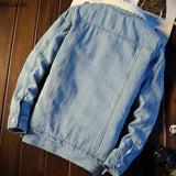 New 2024 Men's Warm Denim Jackets Fashion Men