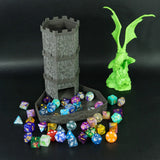 Dice Tower with Bricks Castle Pattern - Ideal