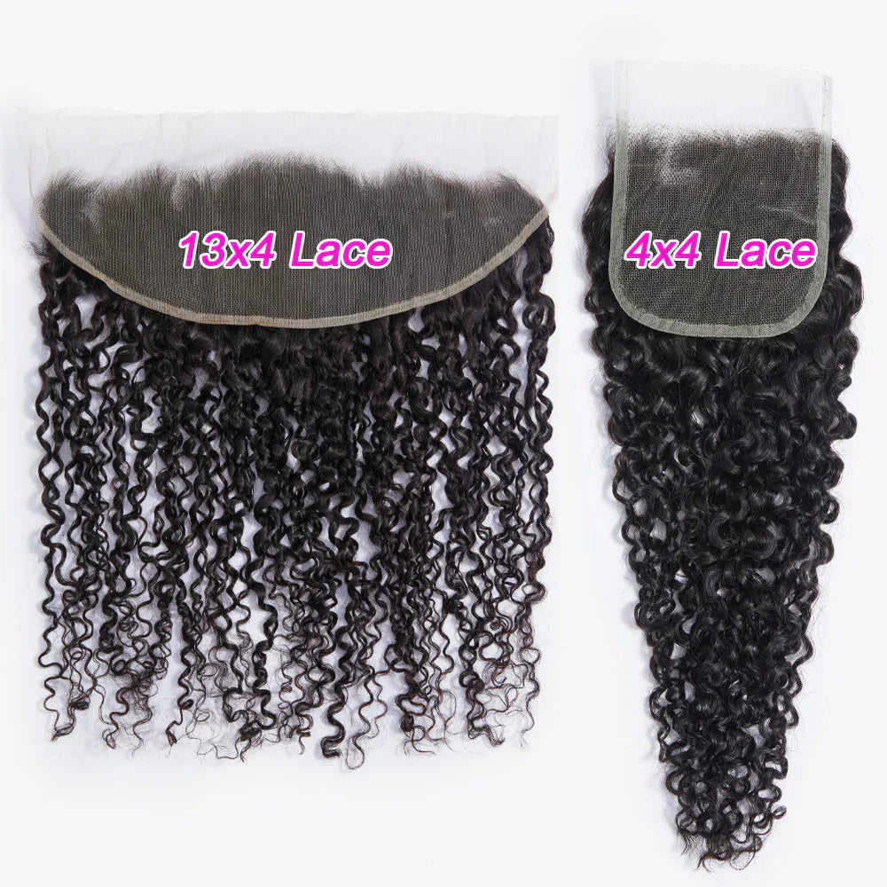 Brazilian 3B 3C Spirals Curly Bundles With Frontal