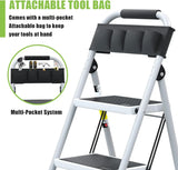 3 Step Ladder EFFIELER Folding Step Stool