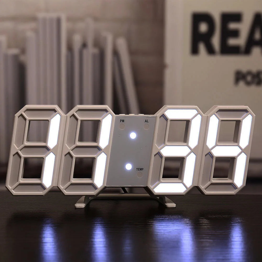 Smart 3d Digital Alarm Clock Wall Clocks Home