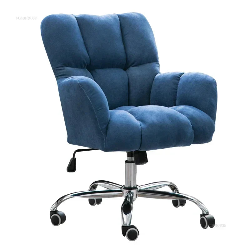 Nordic velvet Office Chairs Home Backrest Computer Chair