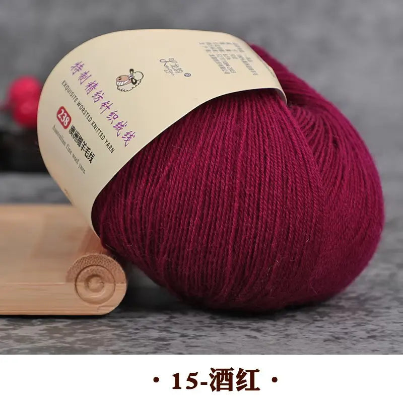 50g 100% Merino Wool Yarn Thin Yarn Soft