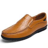 Genuine Leather Men Casual Shoes Luxury Brand 2023