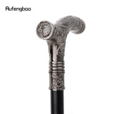 Silver Roaring Bear Head Flower Walking Stick with