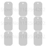 20pcs Aluminum Blank Rectangular Pet Dog Tag Custom