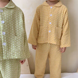 Kids Clothes Girls Loungewear Spring Cotton Yarn Polka