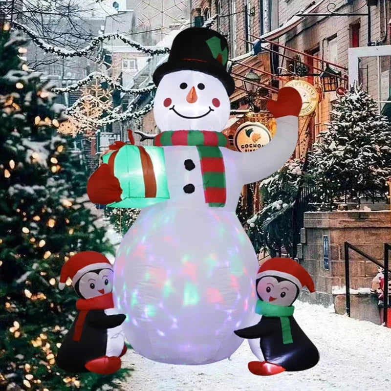 Christmas Inflatable Decoration Toy Snowman Built-in LED Lights