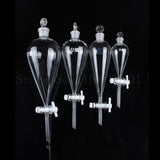 60ml-1000ml Lab Glass Pear-Shaped Separatory Funnel Used to
