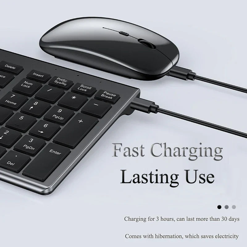 Wireless Bluetooth Keyboard Three-mode Silent Full-size Keyboard and