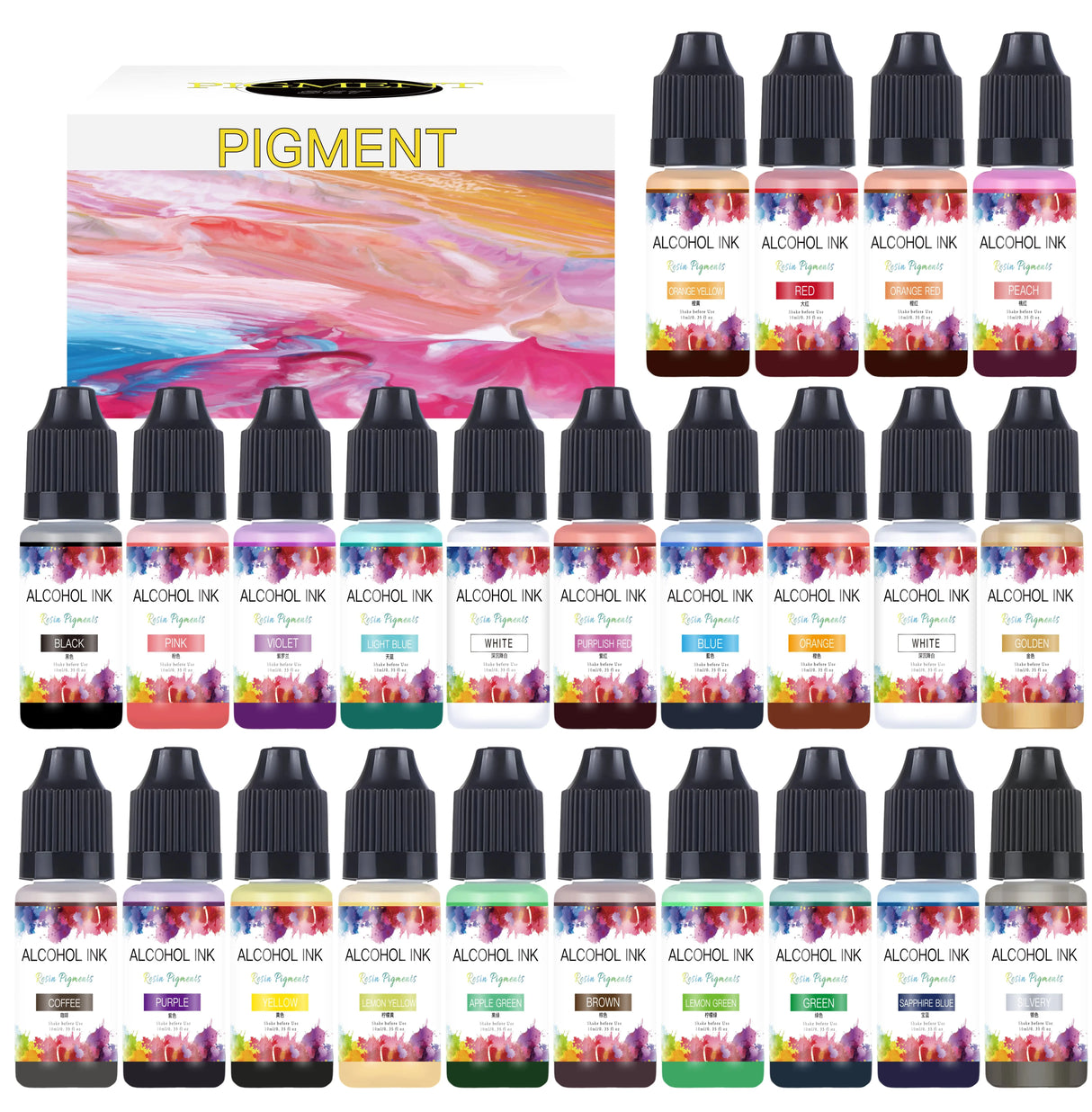 10ml 22Colors Alcohol Ink Art Epoxy Resin Diffusion
