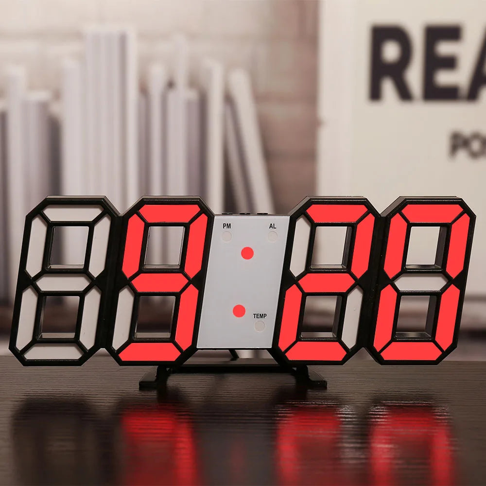 Smart 3d Digital Alarm Clock Wall Clocks Home