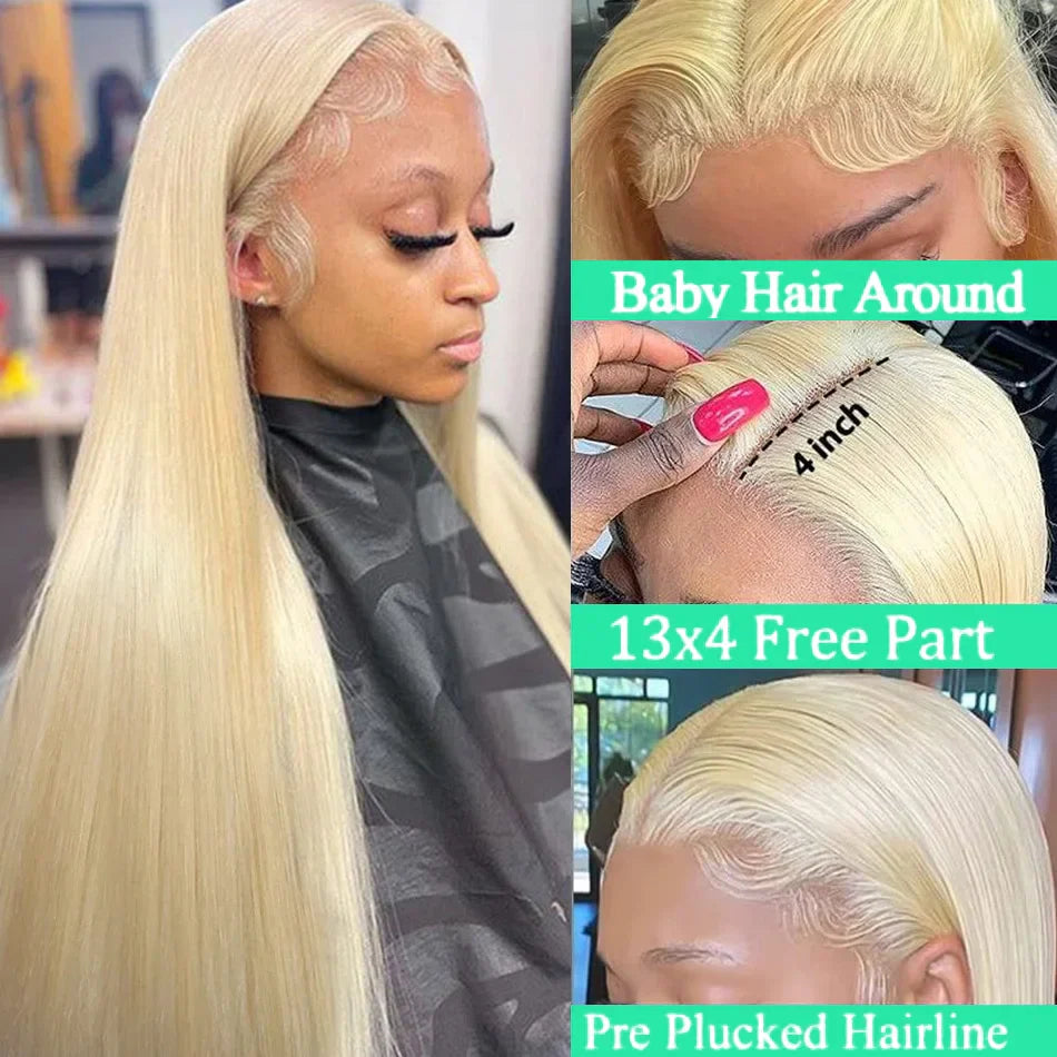 30 32 Inch 613 Honey Blonde 13x4 HD
