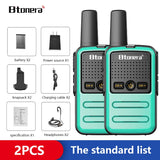 Btoera 2 Pcs Mini Walkie Talkie PMR 446
