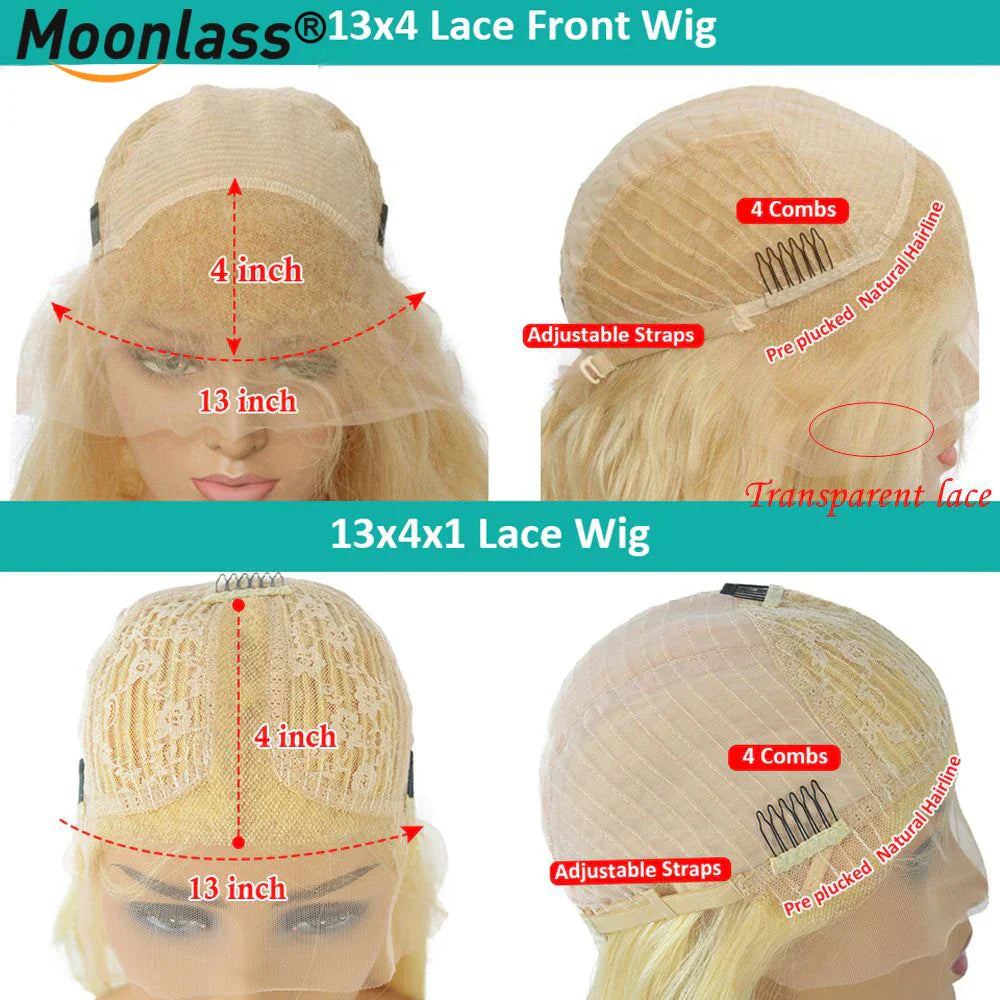 T4 613 13x4 Lace Frontal Human Hair Wig