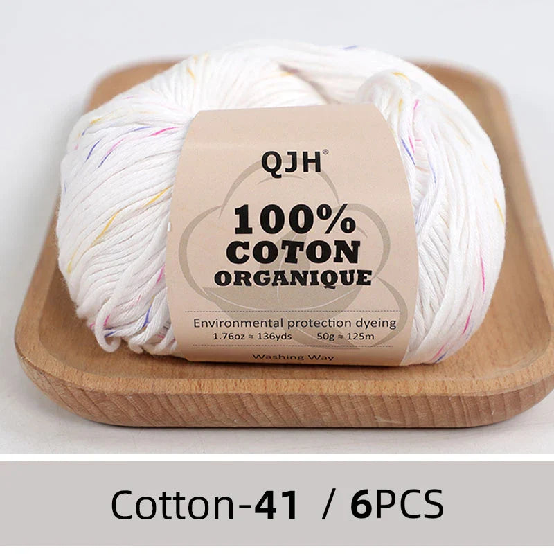 QJH 100% Cotton Yarn, Cotton Baby Sport Weight