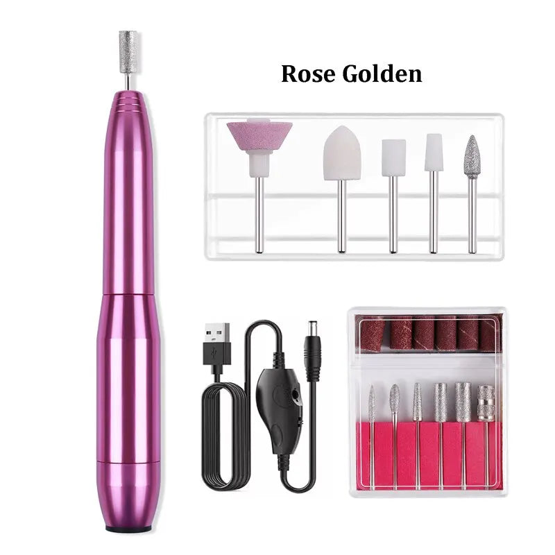 Professional Strong Electric Nail Drill Machine Set Grinding