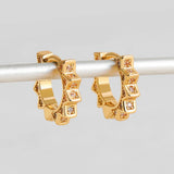 Chic Sunflower Mini Hoop Earrings for Women Gold