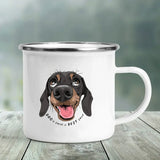 I Love Dachshunds Printed Enamel Mug Creative Glass