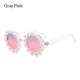 Fashion Retro Daisy Sunglasses for Women Round Flower