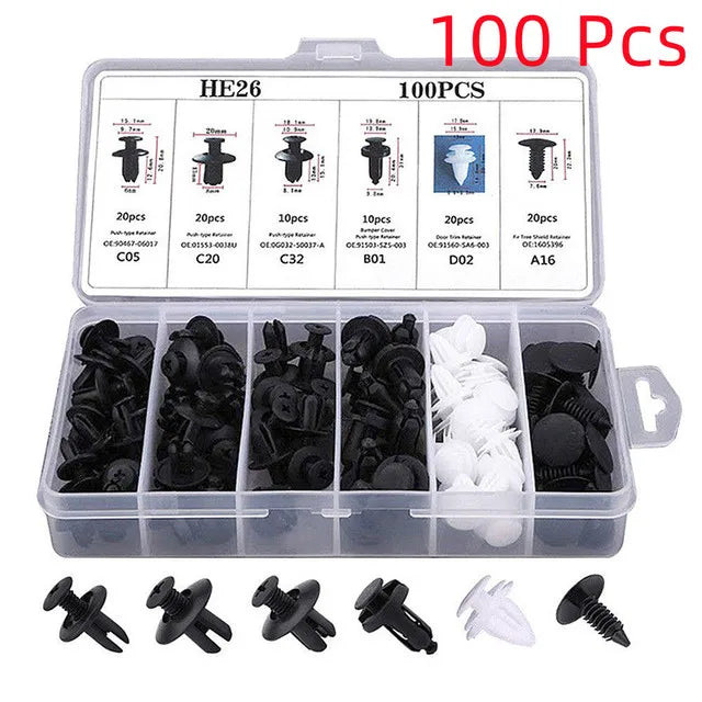 Car Push Retainer Clips Auto Fasteners Assortment Nylon