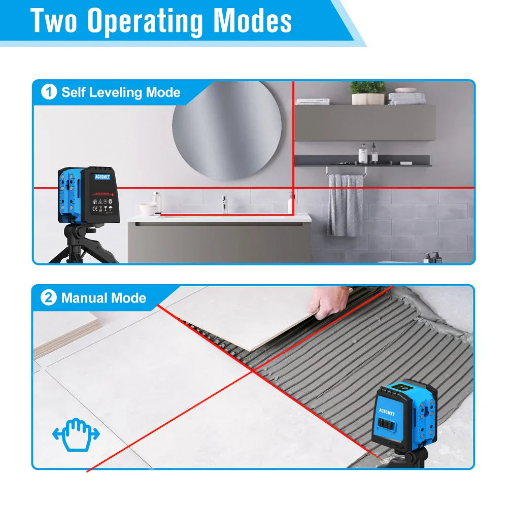 MILESEEY 2 Lines Laser Level Red Line Professional