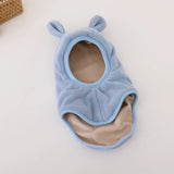 Winter Cartoon Bear Ear Baby One-Piece Hat Kids