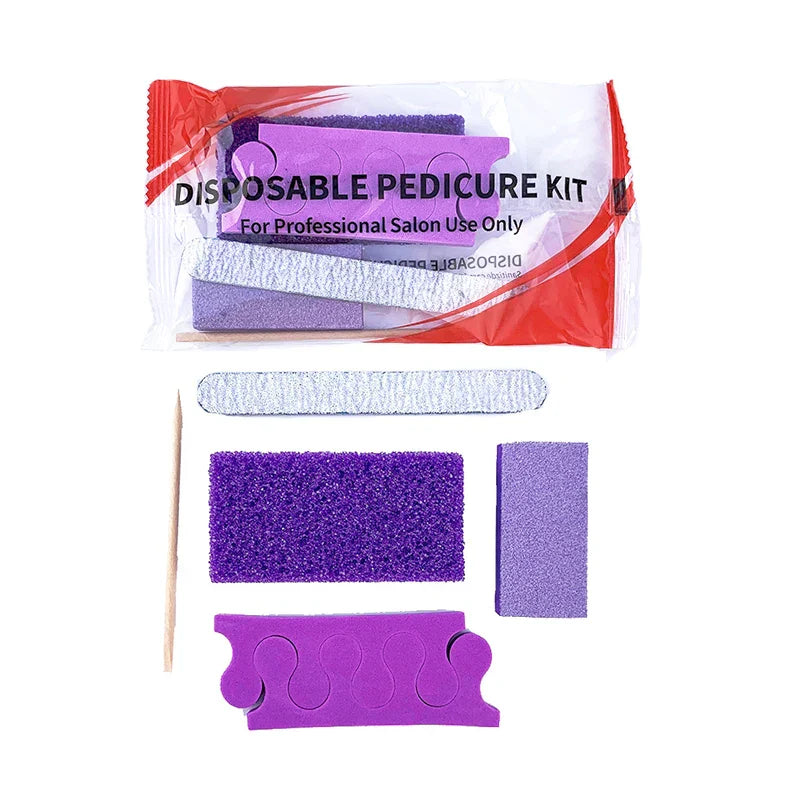 100Sets Disposable Pedicure Kits Manicure Care False Buffer