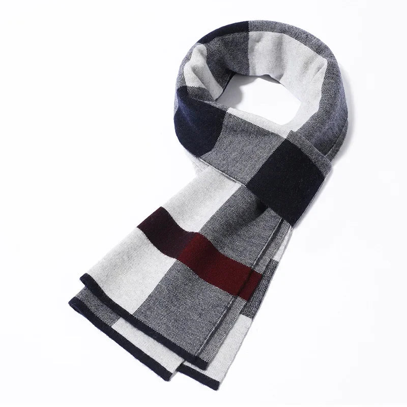 High Quality Pure 100 Wool Men Scarf Soft