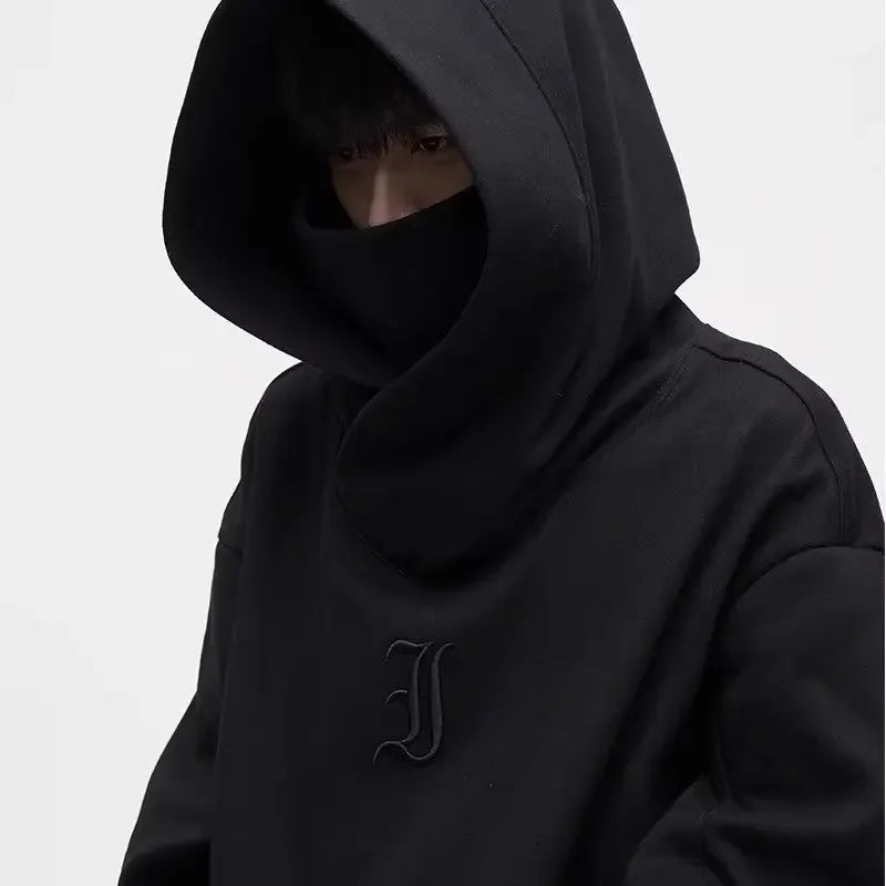 Autumn Ninja Streetwear Turtleneck Hoodies For Men Letter