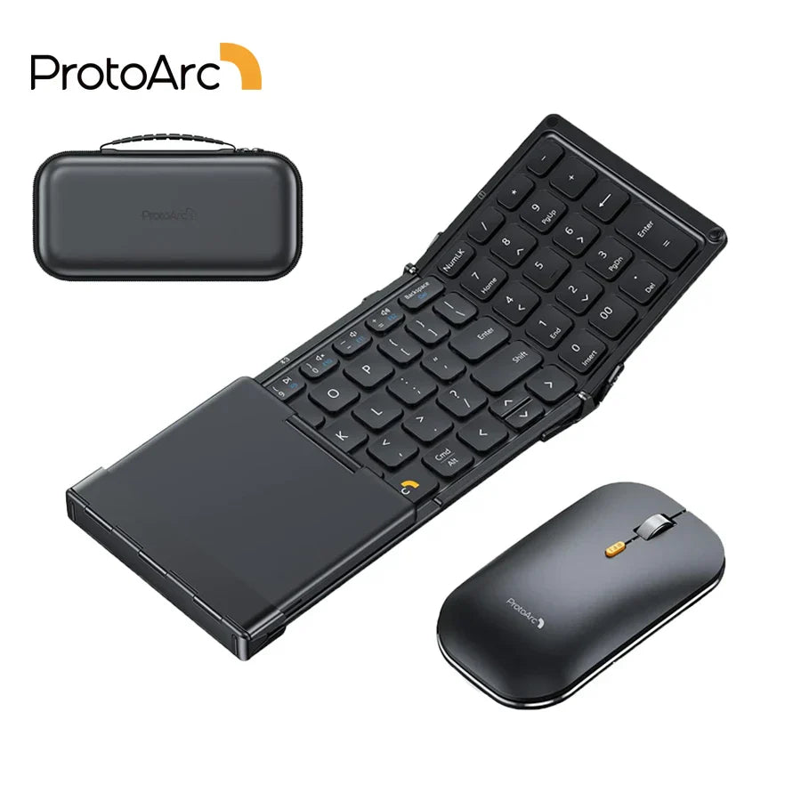 ProtoArc XKM01 Folding Keyboard Mouse Set Portable Bluetooth
