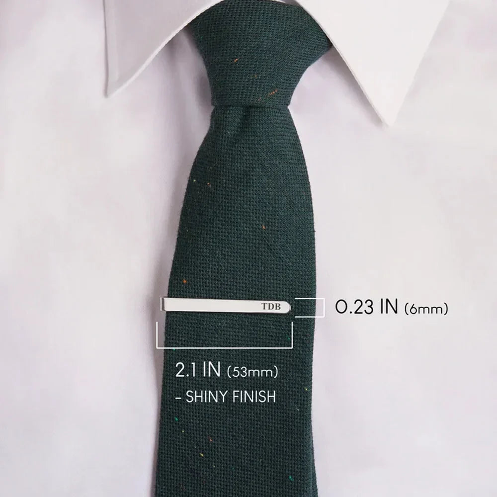 Custom Tie Clip Cufflinks Set Sculpture Name Men