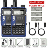 2PCS BaoFeng UV-S9 Pro V2 Walkie Talkie 10KM