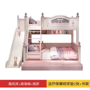 Solid wood bunk beds Two height adjustable beds