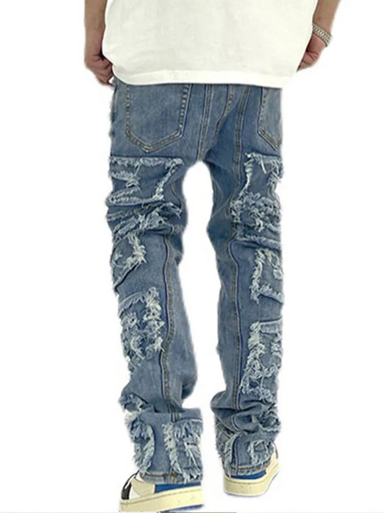 Ripped Retro Hole Distressed Jeans For Men Casual