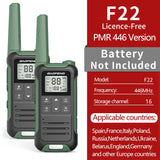 2pcs Baofeng F22 PMR446 FRS Mini Communication Radio