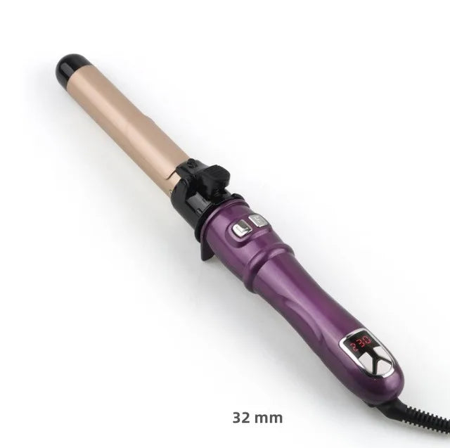 Professional Auto Rotation Electric Hair Curling Iron LCD