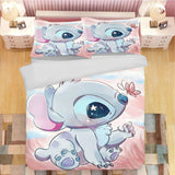 Stitch Bedding Set Cute Printed Cartoon Quilt Cover