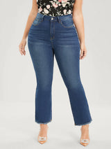 Plus Size Straight Leg Womens Jeans High Waist