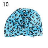 Waterproof Leopard Print Cap Elastic Bow Nightcap Women