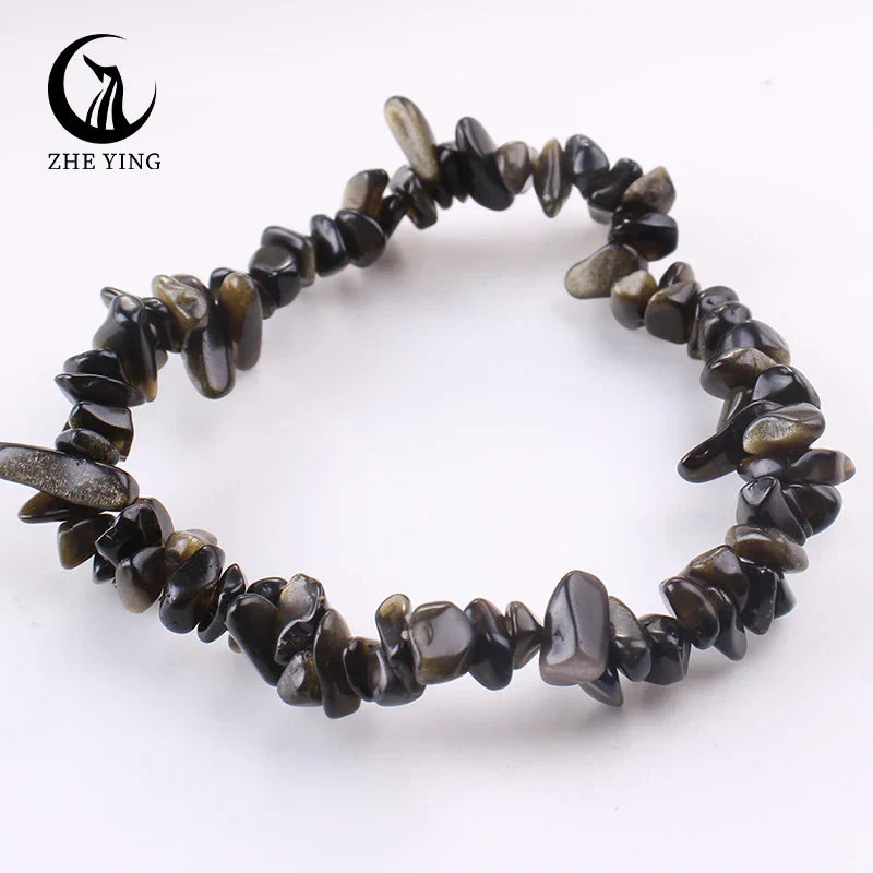 Stretch Natural 5-8mm Chips Bead Bracelet Healing Crystal