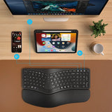 Bluetooth Wireless Ergonomic Split Keyboard and Vertical Mouse