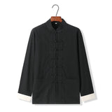 Chinese Traditional Retro Windbreaker Men's Long-sleeved Tang Suit