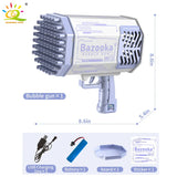HUIQIBAO Bazooka Bubble Gun Rocket 69 Holes Bubbles